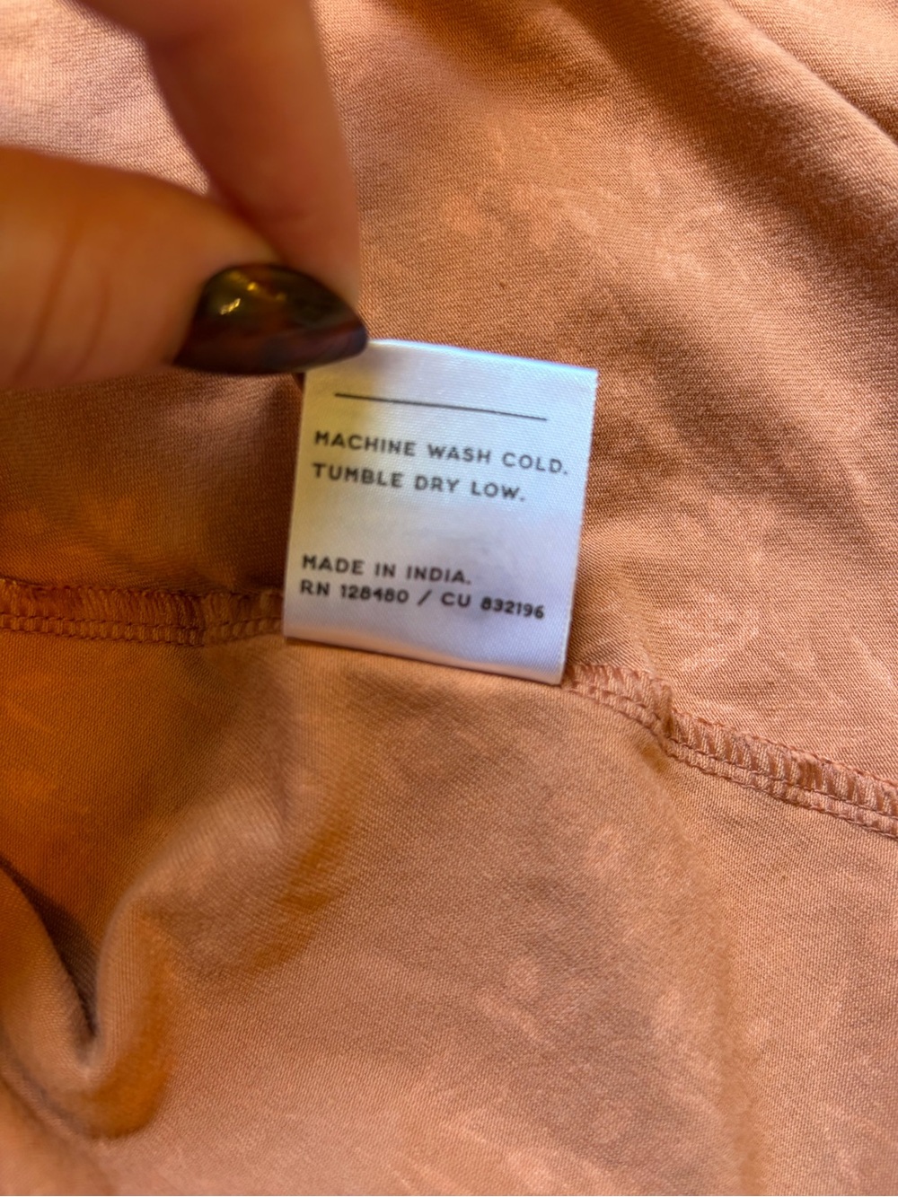 Pact Organic Cotton Fit & Flare Crossover Dress Rust Terracotta Floral Pockets S - Picture 10 of 10